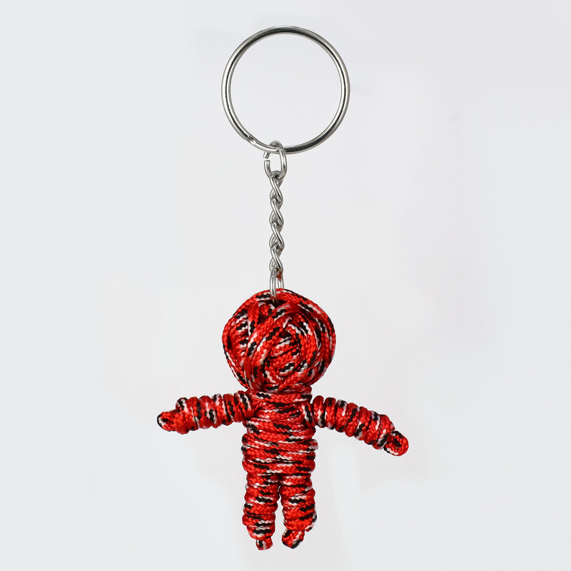 Wholesale 10PCS Creative Handmade Braided Rope Cute Little Mummy Keychain